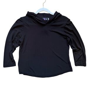 Plum Black Hooded Tee Lightweight Sweatshirt Women’s S